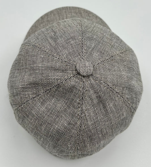 Baseball cap in beige linnen