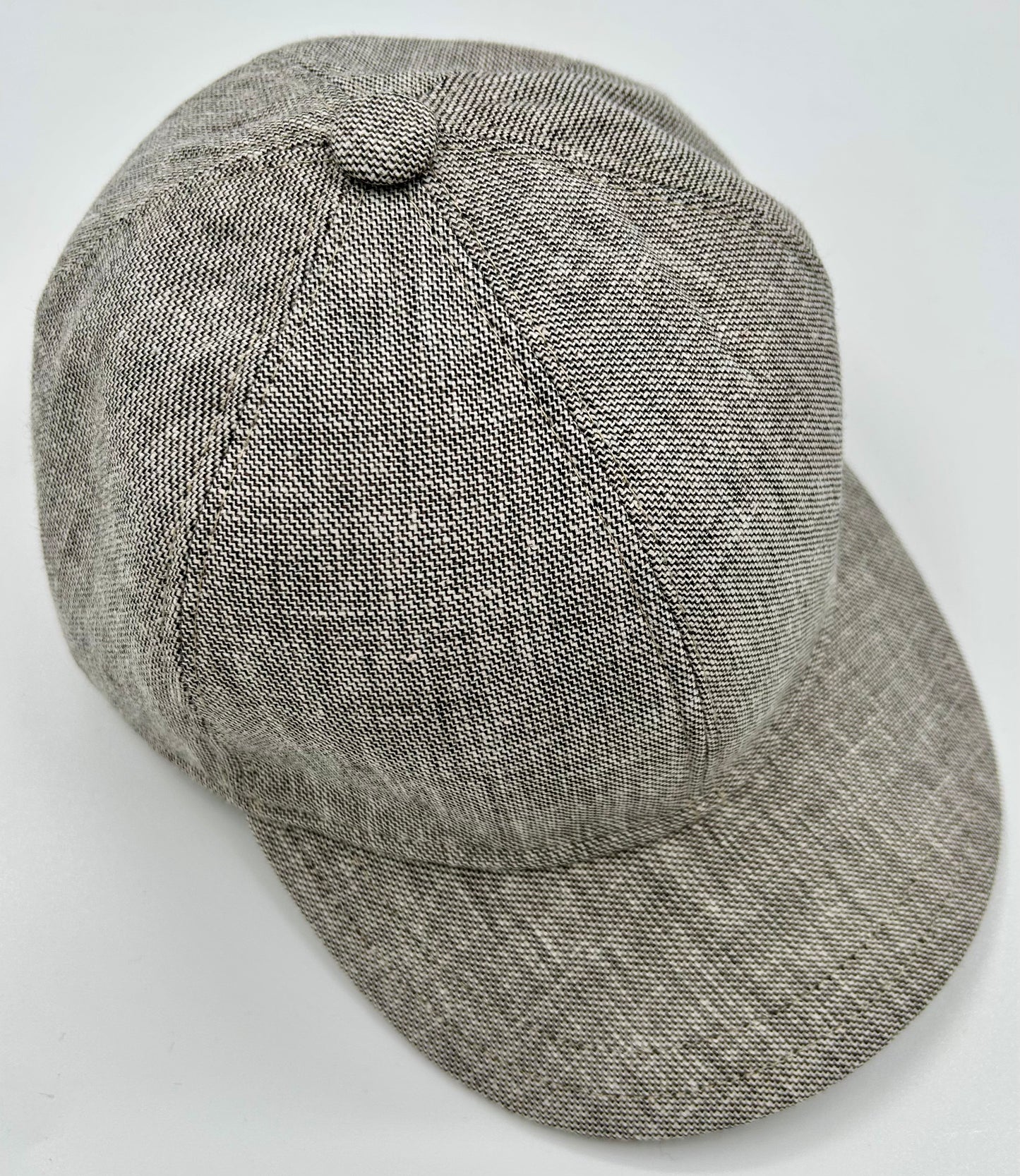 Baseball cap in beige linnen