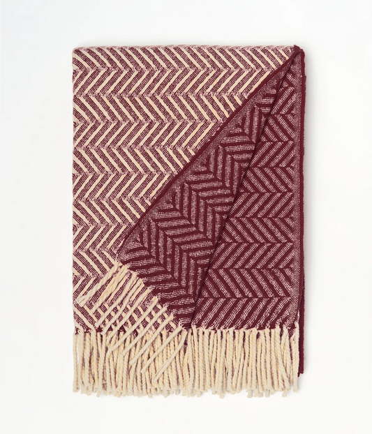 Deken Favos burgundy