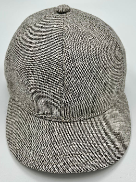 Baseball cap in beige linnen