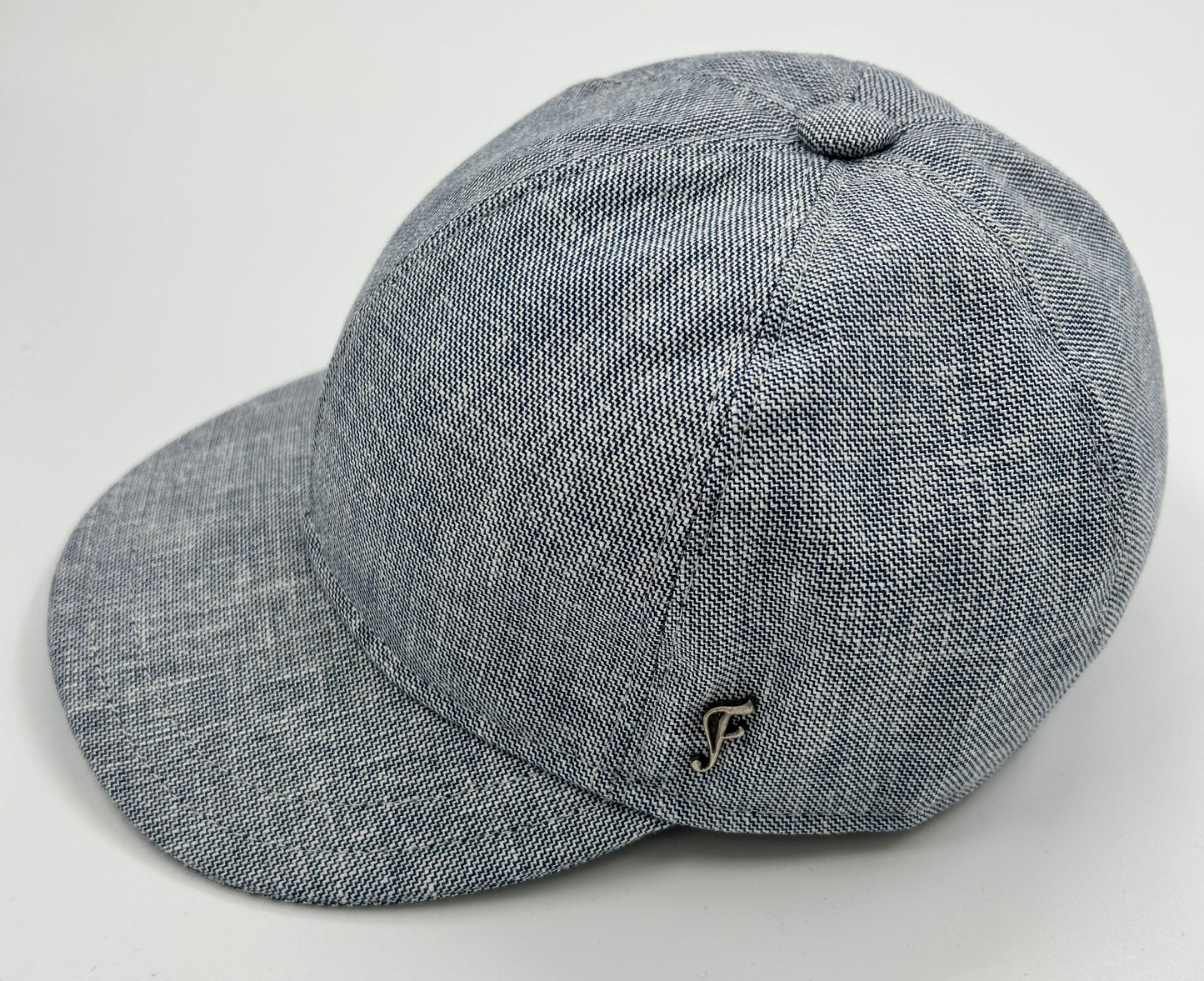 Baseball cap in blauw linnen